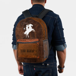 Mochila Impresa Yee Haw Personalizado Vaquero Americano Sheriff Le