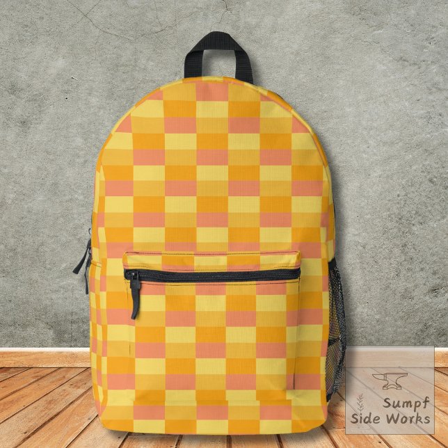 Mochila Impresa Yellow Orange Shades Color Blocks (Subido por el creador)