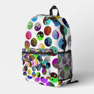 Mochila Impresa Ying Yang Círculos Patrón colorido