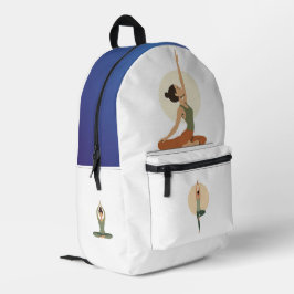 Mochila Impresa Yoga Pose Monoline Earthy Tones |
