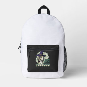 Mochila Impresa Yooouuu Fantasmas Perro Beagle Sombrero de Bruja M
