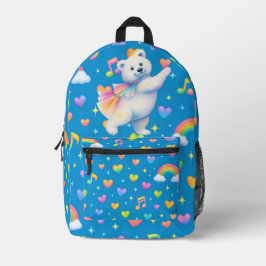 Mochila Impresa Zarah Dancing Polar Bear Print Cut Sew Bag