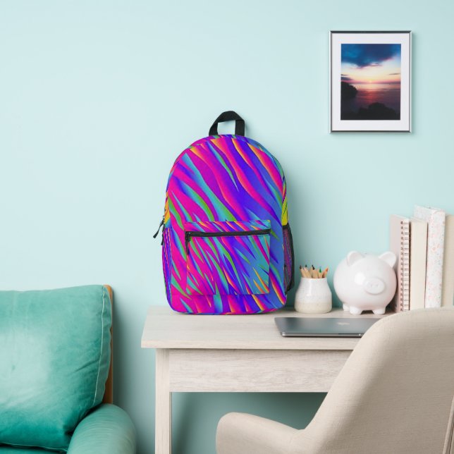 Mochila Impresa Zebra arcoiris (in situ)