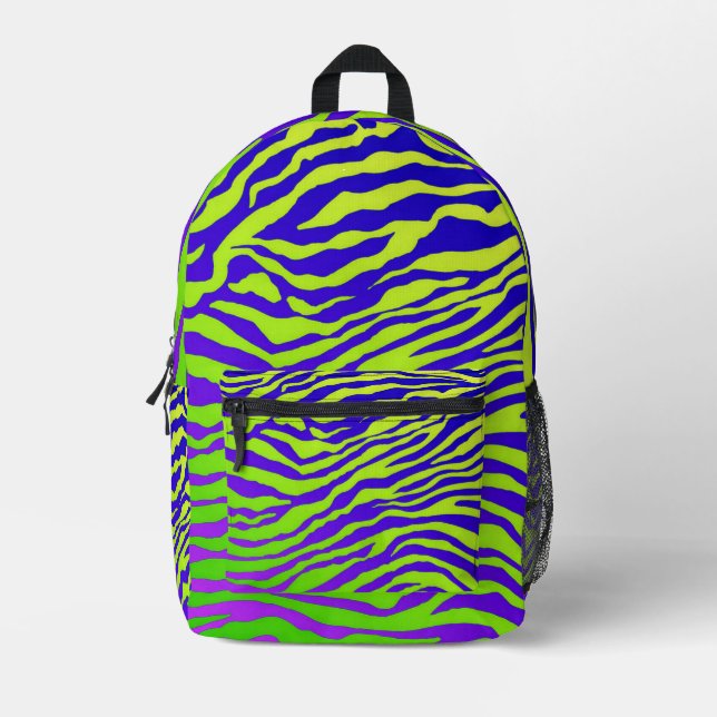 Mochila Impresa Zebra verde (Anverso)