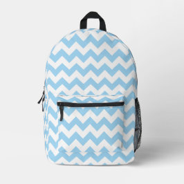 Mochila Impresa Zigzag Azul, Chevron Azul, Patrón Geométrico