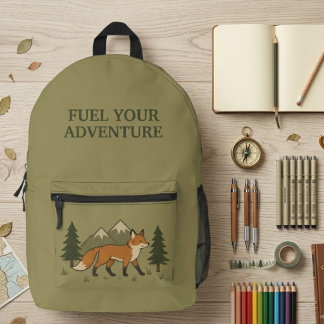 Mochila Impresa Zorro de Combustible para tu Aventura