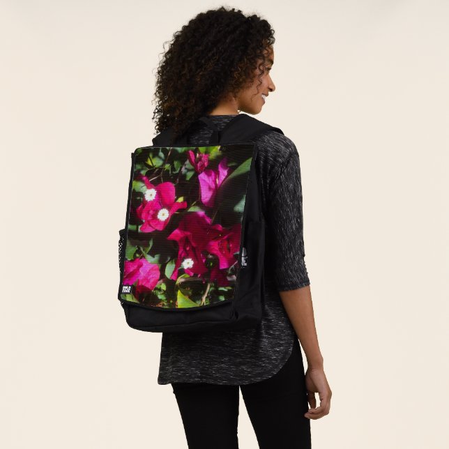 Mochila Impresión floral tropical, modo retro (Puesto)