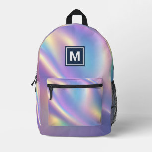 Mochila iridiscente holográfica