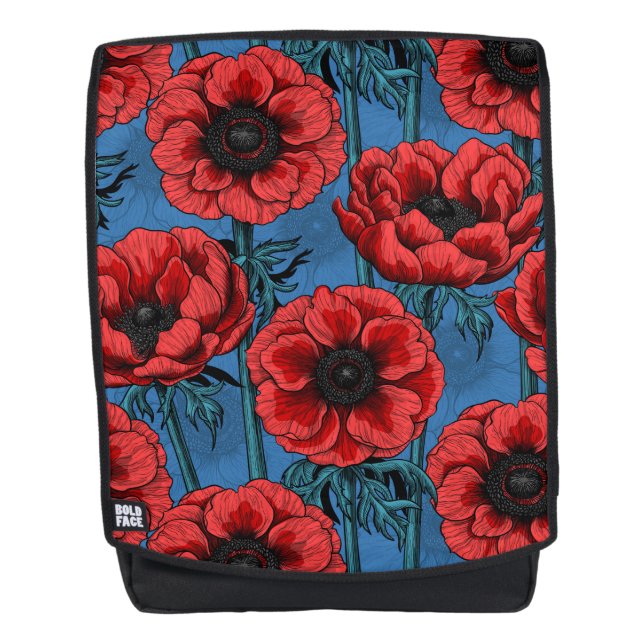 Mochila Jardín anémico rojo (Anverso)