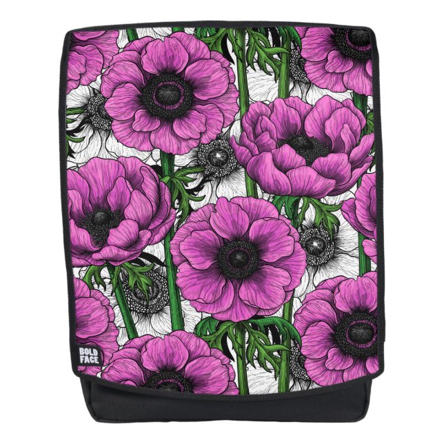 Mochila Jardín anémico rosa (Anverso)