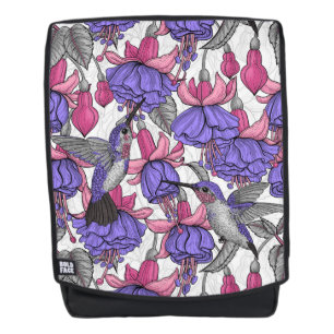 Mochila Jardín de colibrís en melrosa y rosa