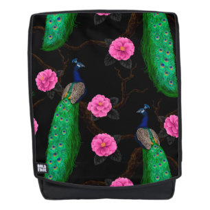 Mochila Jardín de pavos reales nocturnos