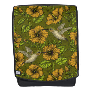 Mochila Jardín tropical nocturno amarillo y verde