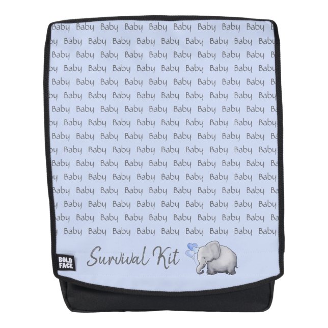Mochila Kit de supervivencia para bebés elefantes personal (Anverso)
