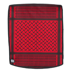 Mochila kuffiya palestina negra y roja