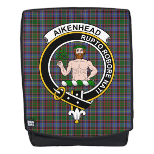 Mochila La Cuadricula de Tartán del Clan Aikenhead Crest