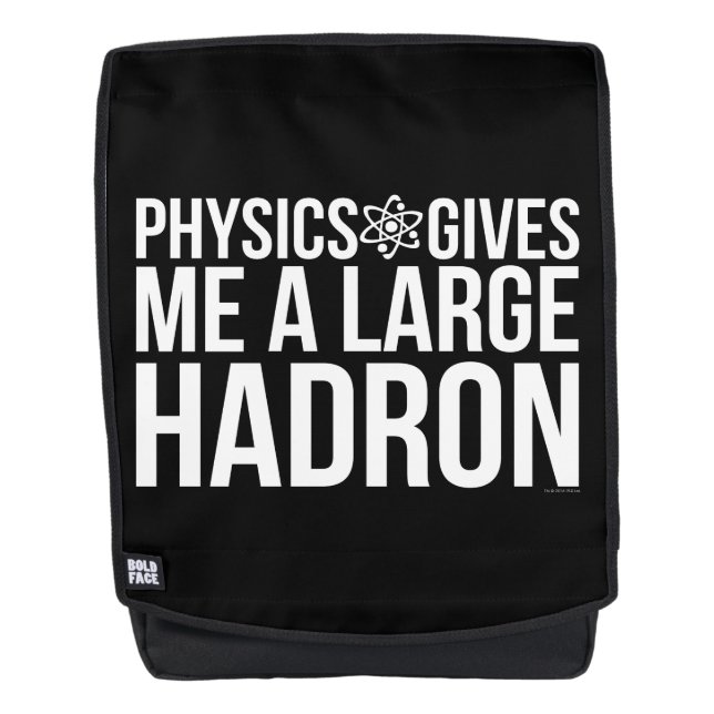 Mochila La física me da un Hadron grande (Anverso)