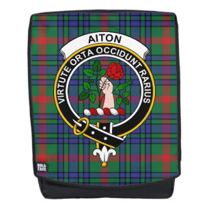 Mochila La Tela de Tartán de la Cresta del Clan Aiton