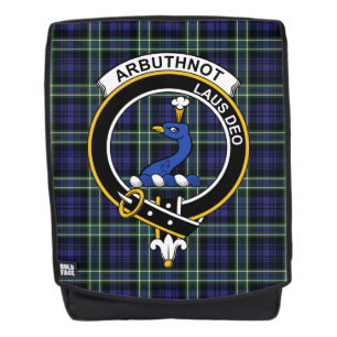 Mochila La tela escocesa de la cresta del clan Arbuthnot