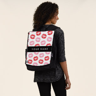 Mochila Labios rojos, labios rosados, besos, tu nombre, pe