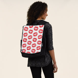 Mochila Labios Rojos, Patrón De Labios, Labial Rojo, Beso