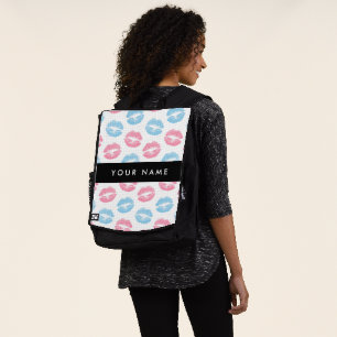 Mochila Labios rosados, labios azules, besos, tu nombre, p