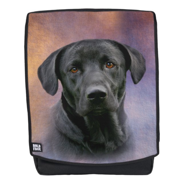 Mochila Labrador retriever negro (Anverso)