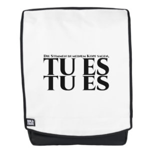 Mochila Las voces en mi cabeza dicen, hazlo, hazlo