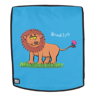 Mochila León feliz con ilustracion personalizado de maripo