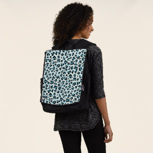 Mochila Leopard Print, Leopard Spots, Blue Leopard