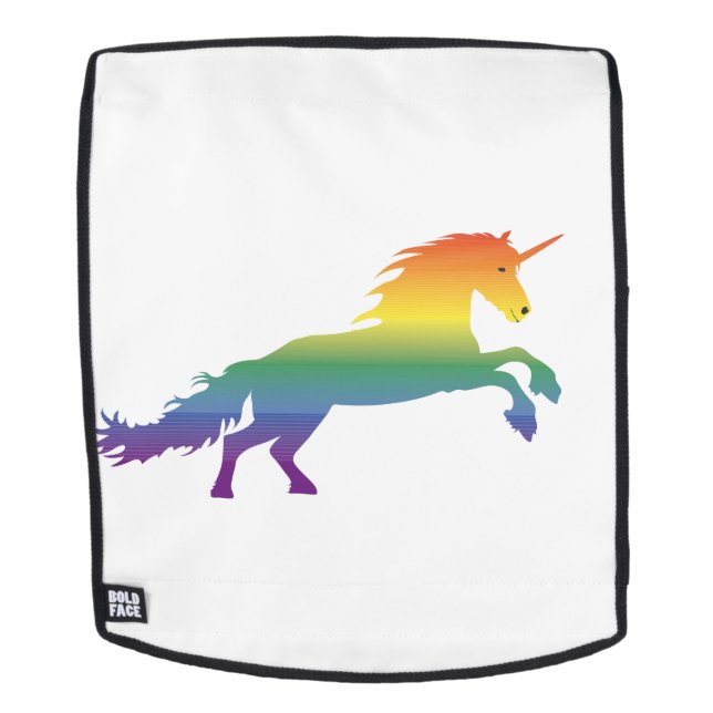 Mochila Lgbt del unicornio del arco iris (Cara extraíble)
