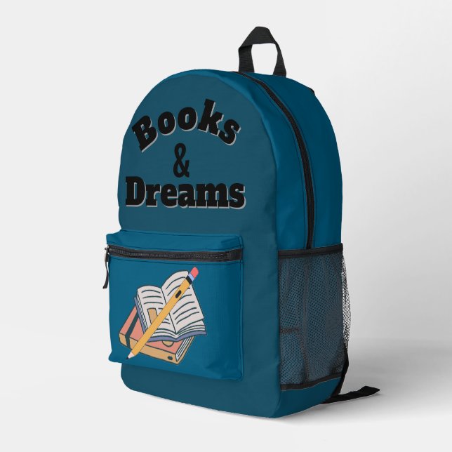 Mochila Libros y Sueños – Bolso Escolar para Estud (Esquina derecha trasera )