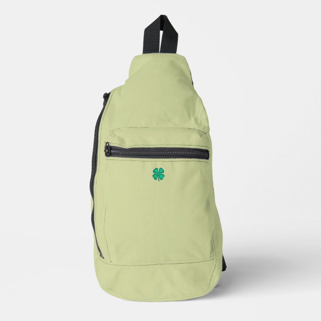 Mochila ligera verde claro Lucky 4 Leaf Irish Clov (Anverso)
