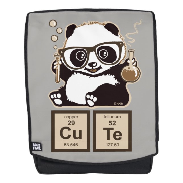 Mochila Lindo descubierta panda de la química (Anverso)