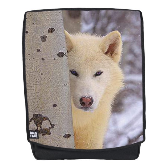 Mochila Lobo Blanco (Anverso)
