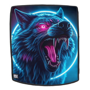 Mochila Lobo de neón de terror ojos brillantes animal fant