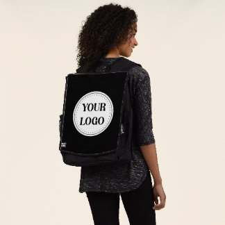 Mochila Logotipo de marca negra | Empresa comercial corpor