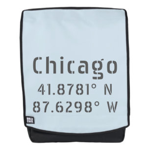 Mochila Longitud de la latitud de Chicago