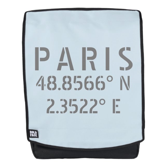 Mochila Longitud de la latitud de París (Anverso)