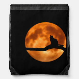 Mochila Luna de Naranja de gato negro