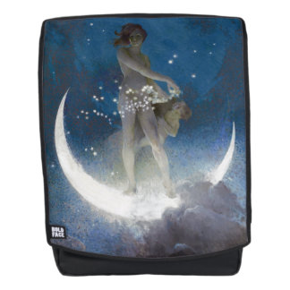 Mochila Luna diosa en las estrellas que dispersan la noche