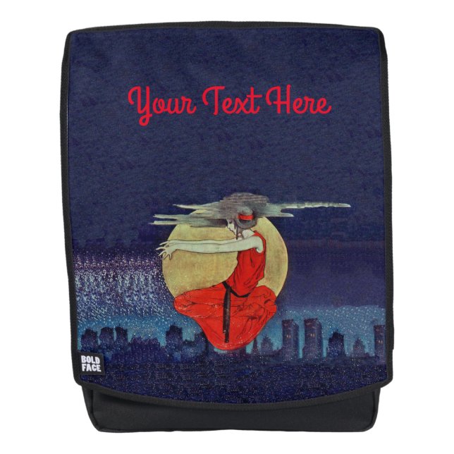 Mochila Magia Flotante Lady Noche City Skyline Moon (Anverso)