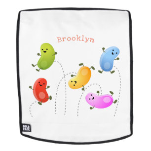 Mochila Malas judías felices saltando ilustracion personal
