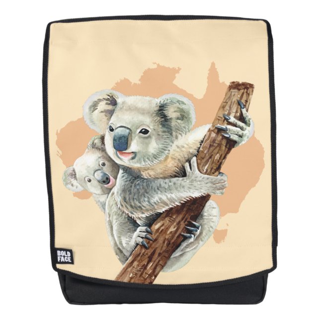 Mochila Mamá y bebé de Koala (Anverso)
