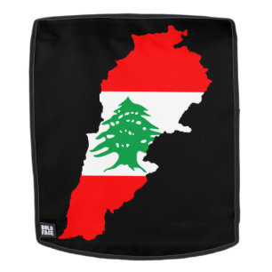 Mochila Mapa de Líbano con Bandera