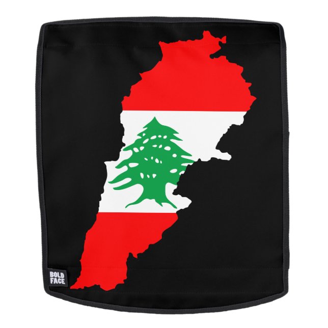 Mochila Mapa de Líbano con Bandera (Cara extraíble)