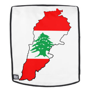 Mochila Mapa de Líbano con Bandera
