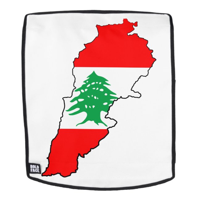 Mochila Mapa de Líbano con Bandera (Cara extraíble)