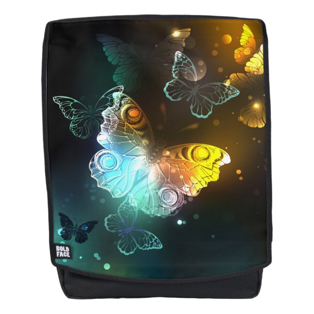 Mochila Mariposa luminosa y mariposas nocturnas (Anverso)