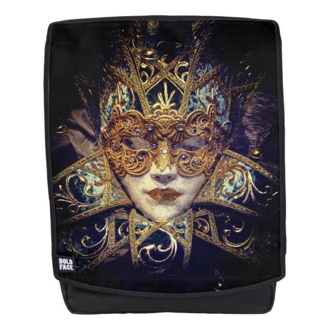 Mochila Máscara de mascarada Gótica victoriana elegante (Anverso)